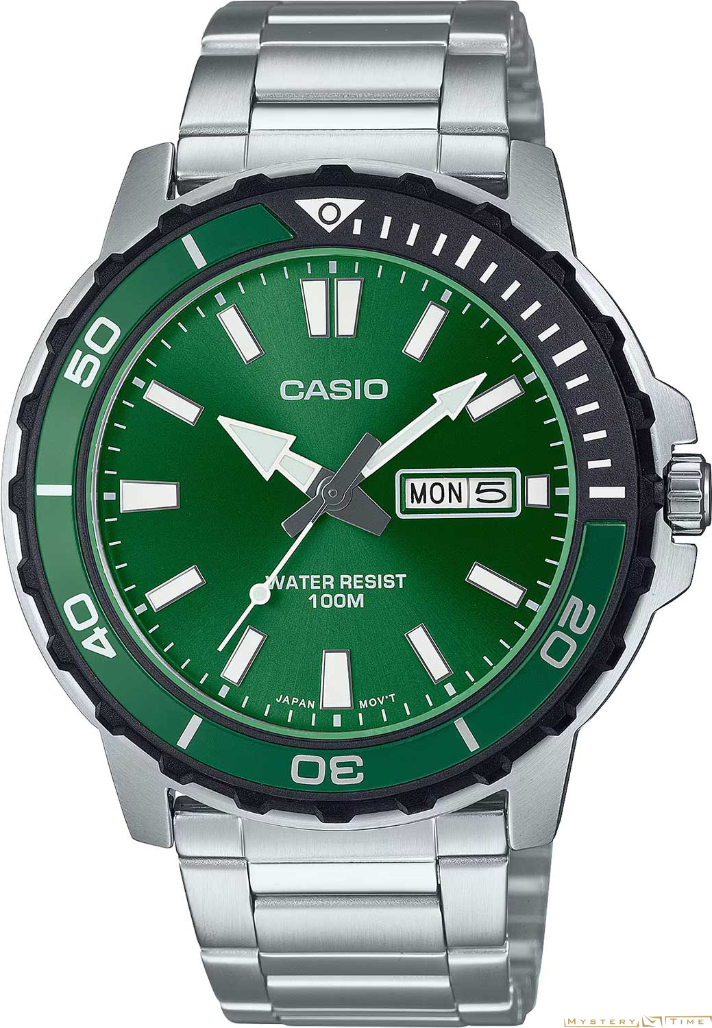 Часы японские наручные мужские кварцевые на браслете Casio MTD-125D-3A