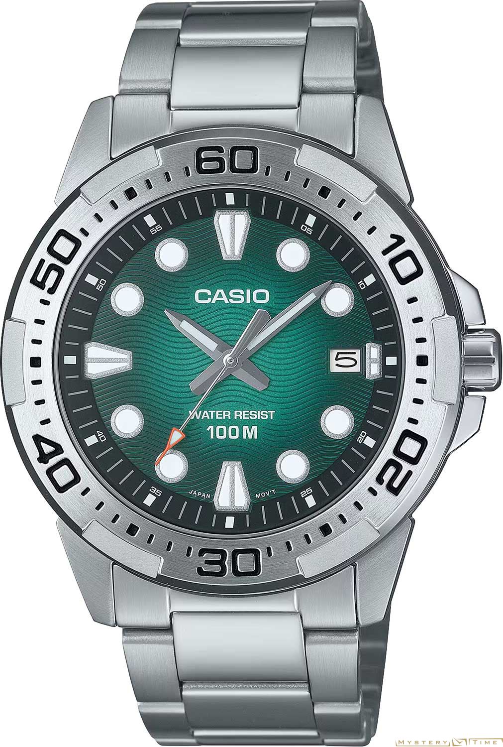 Часы японские наручные мужские кварцевые на браслете Casio MTD-140D-3A